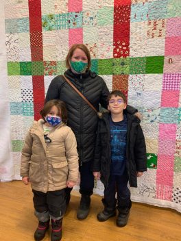 nicole-gendry-and-her-kids-plaid-quilt