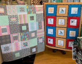 verna-miller-2-quilts-puppy-paws-and-square-in-a-square