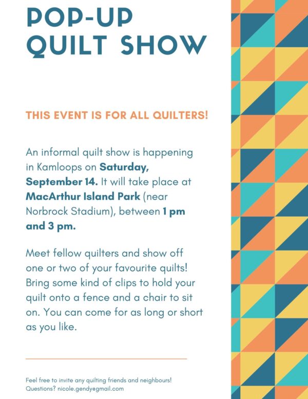 modern Quilt guild pop up quilt show